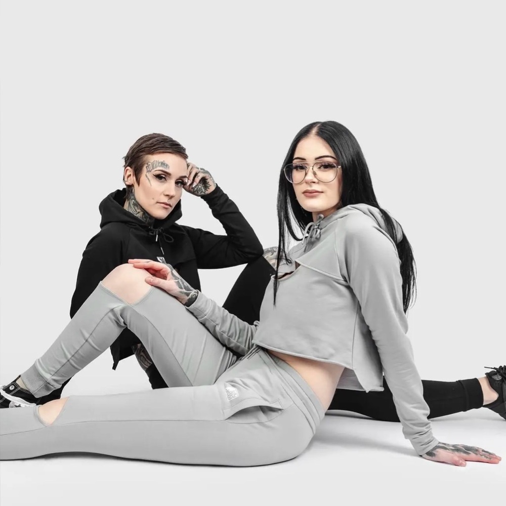 Frost streetwear Women’s gray crop top and Jogger Pants